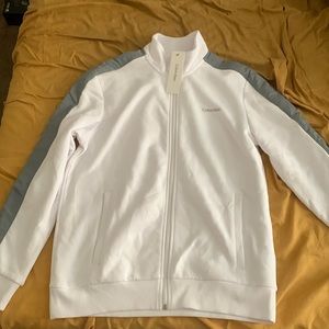 Brand new Calvin Klein white and grey jacket